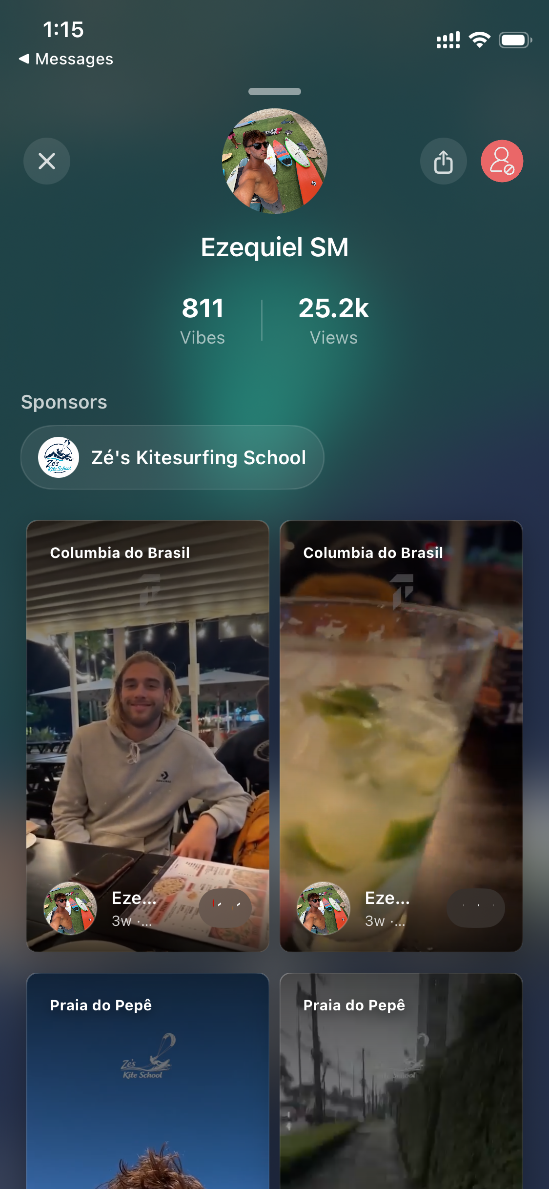 Real Vibes viber profile — one take vibes from a real creator.